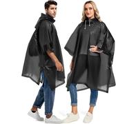 YANKUIRUI Lot de 2 ponchos de pluie imperméables pour homme et femme - Cape de pluie pour Disney, randonnée, cyclisme, camping et voyage, gris, taille unique
