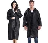 YANKUIRUI Lot de 2 ponchos de pluie pour homme et femme - Imperméable - Pour Disney, randonnée, cyclisme, camping et voyages, Noir + noir., 70 cm