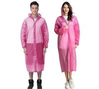 YANKUIRUI Lot de 2 ponchos de pluie réutilisables en EVA pour homme et femme avec capuche pour extérieur Disney, 2 Rose Adulte, taille unique