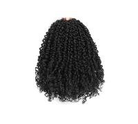 Yanky Twist Crochet Hair for femmes noires 6 paquets de tresses synthétiques au crochet perruques Wear and Go(1B,12inch)
