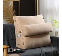 Yanman Coussin de soutien triangulaire pour lit de lecture, canapé, repose-tête de lit, coussin de soutien triangulaire avec coussin de nuque réglable