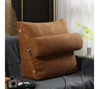 Yanman Coussin de soutien triangulaire pour lit de lecture, canapé, repose-tête de lit, coussin de soutien triangulaire avec coussin de nuque réglable