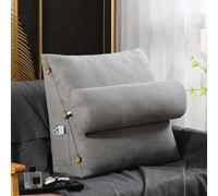 Yanman Coussin de soutien triangulaire pour lit de lecture, canapé, repose-tête de lit, coussin de soutien triangulaire avec coussin de nuque réglable