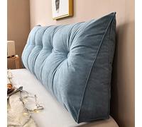 Yanman Grand coussin cale triangulaire pour tête de lit, coussin de lecture, coussin de soutien lombaire, dossier de taille, traversin de positionnement doux, 80 x 50 x 20 cm