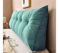 Yanman Grand coussin cale triangulaire pour tête de lit, coussin de lecture, coussin de soutien lombaire, dossier de taille, traversin de positionnement doux, 80 x 50 x 20 cm
