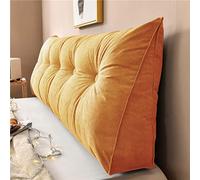 Yanman Grand coussin cale triangulaire pour tête de lit, coussin de lecture, coussin de soutien lombaire, dossier de taille, traversin de positionnement doux, 135 x 50 x 20 cm