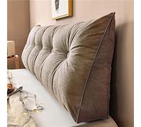 Yanman Grand coussin cale triangulaire pour tête de lit, coussin de lecture, coussin de soutien lombaire, dossier de taille, traversin de positionnement doux, pour canapé, lit de jour, 60 x 50 x 20 cm
