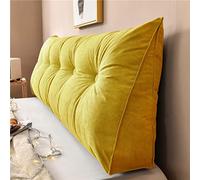 Yanman Grand coussin cale triangulaire pour tête de lit, coussin de lecture, coussin de soutien lombaire, dossier de taille, traversin de positionnement doux, 120 x 50 x 20 cm