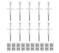 Yanmis 10 Pack Universal Pet Microchip, IS011784 / 5 FDX-B 134.2KHz 125 KHz Tags ID de Pet, 512 Bits Microchip Animal pour Chiens Chats (1,4 * 8 mm)
