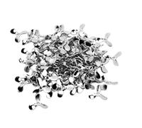 Yanmis 100pcs Ensemble de Lames d'hélice de Pêche, 3 Lames d'hélice de Spinnerbait en Métal Paillettes, Accessoires de Leurre à Lame en Spirale Réfléchissante en Alliage de Fer pour la Pêche à la