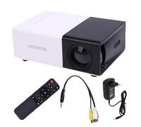 Yanmis 1080p Mini Projecteur Portable, 200 LM Brightmness Small Travel Projecteur, Alimentation électrique 5V / 2A, pour Le Divertissement à Domicile, (Prise UE)