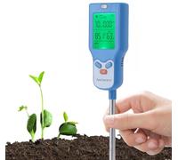 Yanmis 6 sur 1 Testeur de Sol, PH-bmmètre Numérique pour Les Plantes PH du intensité Température de fécondité Température d'humidité du Sol Mymidité avec Rétro-éclairage pour la