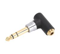 Yanmis Adaptateur 4,4 Mm à 6,35 Mm, Adaptateur plaqué Or à Angle Droit pour Guitare, Amplificateur, Systèmes HiFi, Connecteur Stéréo Professionnel, Jack Durable en Alliage d'aluminium Aérospatial