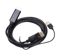 Yanmis Adaptateur de Câble Multimédia 4K HD vers DisplayPort 5,91 Pieds, Interface HDMI Résistante à L'érosion du Signal Pur vers Câble DisplayPort pour Divers Appareils D'affichage,