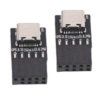 Yanmis Adaptateur de Panneau Avant USB 2.0 vers Type C, Convertisseur D'en-tête de Carte Mère 9 Broches avec Conception Plug and Play, pour Carte Mère PC et Appareils de Type C