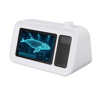 Yanmis Affichage Publicitaire Holographique 3D avec Haut-Parleur Bluetooth, Projecteur Hologramme 3D avec écran 1080p Transparent de 5 Pouces, Lecteur d'image D'hologramme pour