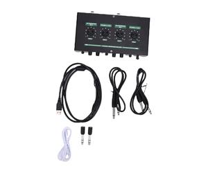 Yanmis Amplificateur Mélangeur de Microphone 2 Canaux avec Design Compact et Batterie Rechargeable pour Musiciens et Chanteurs Boîtier Métallique 3,94" X 7,67"