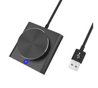 Yanmis Bouton de Contrôle du Volume USB, Bouton de Volume Externe pour Haut-Parleur D'ordinateur, Contrôleur Multimédia avec Fonction Muet à 1 Touche, Prise en Charge Plug and Play