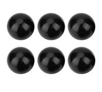 Yanmis Bouton Levier à Bille, Isolation En Plastique Noir 6Pcs M12 Fileté 40mm Diamètre Poignée Ronde Bouton à Billes Pour Machines-outils