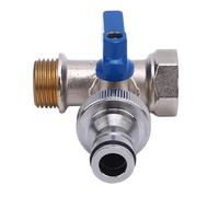 Yanmis Brass Angle Stop Valve with Tee Connector, Angle Valve with Tee for