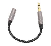 Yanmis Câble Adaptateur D'extension de Casque de Haute qualité plaqué Or, Cordon Mâle de 4,4 Mm vers Femelle de 3,5 Mm, Restaure Le Son Réel pour Les Utilisateurs de DAP Noir