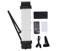Yanmis Câble Argb PSU, Bande LED Light Up Set pour la Carte Mère PC et la Carte Graphique, Le Câble D'extension d'alimentation de la Carte Mère Argb, Compatible avec 8 (Contrôleur SK3 Noir)