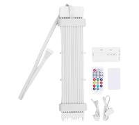 Yanmis Câble Argb PSU, Bande LED Light Up Set pour la Carte Mère PC et la Carte Graphique, Le Câble D'extension d'alimentation de la Carte Mère Argb, Compatible avec 8 (Contrôleur SK3 Blanc)