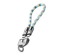 Yanmis Câble de 30 Cm de Type C vers Type C, Câble USB de Charge Rapide et de Transfert de Données 240 W PD avec Boucle de Verrouillage en Alliage de Zinc et Nylon tressé, pour (BLUE)