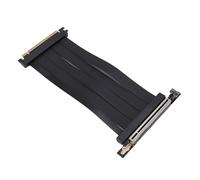 Yanmis Câble D'extension PCIE 5.0 pour Carte Graphique, Connecteur coudé à 90 Degrés, Plug and Play PCIE X16 128 Gbit/s, Compatible avec RTX 4090, 20 Cm, Noir