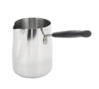 Yanmis Cafetière Turque en Acier Inoxydable 304, Chauffe-lait, Fondeur de Beurre avec Bec D'aigle, Large Bouche pour Cuisinière à Gaz à Induction, Fonte du Chocolat (350ML)