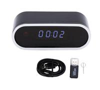 Yanmis Caméra Horloge, Caméras Cachées sans Fil WiFi 1080P FHD avec Vision Nocturne, Détection de Mouvement, Grand Angle 130°, Horloge 12/24H, Caméra Nounou pour la sécurité Intér