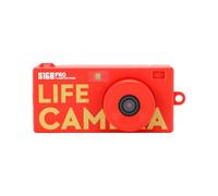 Yanmis Caméra Porte-clés avec écran Rabattable de 1,47", Caméra Pouce Rétro 2K (Rouge)