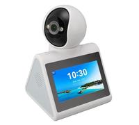 Yanmis Caméra Vidéo Bidirectionnelle, AI Voice Version 1080p 2MP HD Indoor Home Security Camera One Click Video Call, Rappel de l'horloge Quotidienne, Calling Devices pour Grand-père
