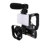 Yanmis Caméscope Caméra Vidéo 8K, Caméra de Vlogging WiFi 96MP | Zoom Numérique 18X, anti-bougé 6 Axes, écran Tactile 3 Pouces 270°, Télécommande, Microphone, Lumière D'appoint,