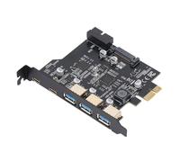 Yanmis Carte D'extension PCIe vers USB 3.2 Gen 1 5 Gbps, 5 Ports USB Type A et USB Type C Carte D'extension PCI Express pour Linux pour PC OS X, Connexion Clavier Souris Disque Dur