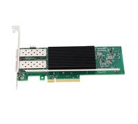 Yanmis Carte Réseau Double Port, Carte Réseau PCI E 4.0 25 GbE 2 Ports E810 XXVAM2, Interface Blindée Plaquée Or, Puce Haute Performance, Transfert de Données Stable, Haute Vitesse
