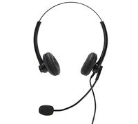 Yanmis Casque avec Microphone, Casque Téléphonique avec Microphone Antibruit, Casque PC Supra-auriculaire Confortable avec Microphone Rotatif, Casque Professionnel Filaire pour