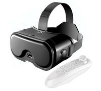 Yanmis Casque VR, Lunettes 3D VR Anti-lumière Bleue Réglables à 120 ° FOV pour Téléphones Android de 5 à 7 Pouces, avec Contrôleur Bluetooth (White)