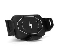 Yanmis Chargeur de Voiture sans Fil, Charge Rapide 15 W avec Grand Support Triangulaire Stable, Silicone Flexible, Protection Contre Les Surcharges, pour la Plupart des Bouches