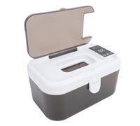 Yanmis Chauffe-lingettes, Distributeur de Chauffe-lingettes Portable avec 3 Réglages de Température 55 60 65 °C et Plate-forme à Ressort, Veilleuse à Lueur Douce pour le Changement de