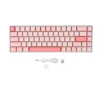 Yanmis Clavier de Jeu 60% 68 Touches, Rétroéclairage RVB 2,4 G WL Bluetooth 3.0 5.0 Type C, Clavier Filaire avec Interrupteur Bleu, échangeable à Chaud, Clavier Mécanique Compact pour