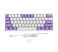 Yanmis Clavier de Jeu 61 Touches avec Interrupteur Rouge rétroéclairé RVB, Clavier Mécanique Filaire USB C avec Touches Complètes Anti-Images Fantômes, Plusieurs Modes D'éclairage,