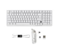 Yanmis Clavier de Jeu, Clavier Mécanique Filaire 2.4G/BT3.0 5.0/Type C, Rétroéclairage RVB, 98 Touches, Interrupteur à Action Linéaire, Clavier D'ordinateur