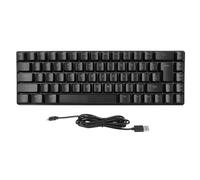 Yanmis Clavier de Jeu Mécanique, V200 68 Touches Rétro-éclairage LED Clavier Filaire USB Type C Clavier de Jeu USB pour IBM PC Win98SE (Black)