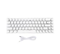 Yanmis Clavier de Jeu RVB, 68 Touches Clavier câblé Compact 60% Backlight Backlight Mechanical Feel Play Play pour PC Gaming Business Work (Interrupteur Bleu de Couleur Blanche)