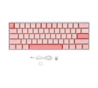 Yanmis Clavier de Jeu sans Fil ou Filaire, 61 Touches, Clavier Mécanique 60% 2,4 G, Interrupteur Rouge sans Fil, Lumières RVB Rétroéclairées pour PC Portable, Disposition Compacte