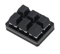 Yanmis Clavier Mécanique Macro à Une Main, Petit Clavier de Jeu Mécanique USB Multifonctionnel Portable 6 Touches Entièrement Programmables pour Gagner, Prise en Charge des Raccourcis