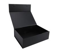 Yanmis Coffret Cadeau avec Fermeture Magnétique Design Pliable Élégant pour Grands Cadeaux Convient aux Anniversaires et Anniversaires 10,24x7,48x3,15 Pouces (BLACK)