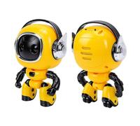 Yanmis Compagnon Robot de Bureau AI avec Chat Vocal (Yellow) | Batterie 1000 MAh, Autonomie de 200 Minutes, Yeux Expressifs LED, 37 Langues, Conception sans Fil, Robot de Relation avec