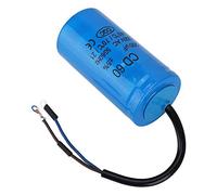 Yanmis Condensateur, Courant Alternatif 250V 200uF 50 / 60Hz CD60 Bleu Condensateur Plastique à Moteur avec conducteur de Fil pour compresseur d'air Moteur